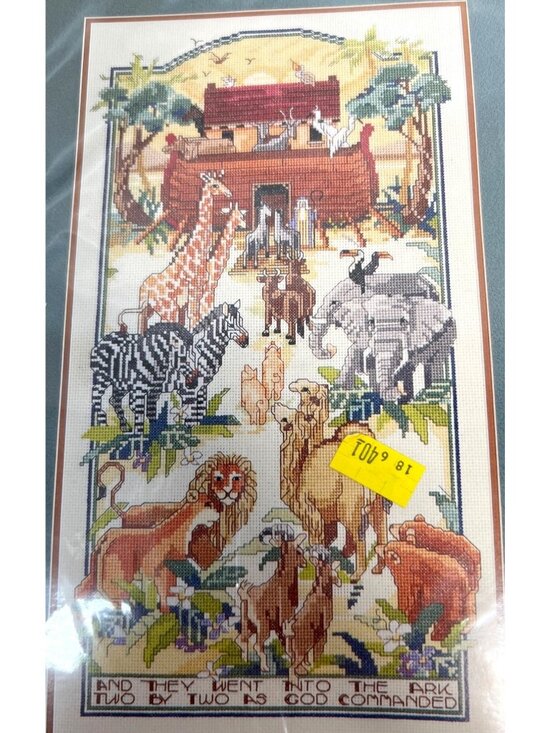 Bucilla Other - Bucilla Noahs Ark Counted Cross-Stitch Kit 10" X 18" Complete Kit By Nancy Rossi